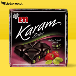 Eti Karam %45 Kakaolu Antep Fıstıklı Çilek Bitter Çikolata 60 Gr