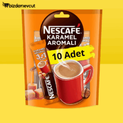 Nescafe 3ü1 Arada Karamel Aromalı Çözünebilir Kahve 17,6g 10'lu Paket