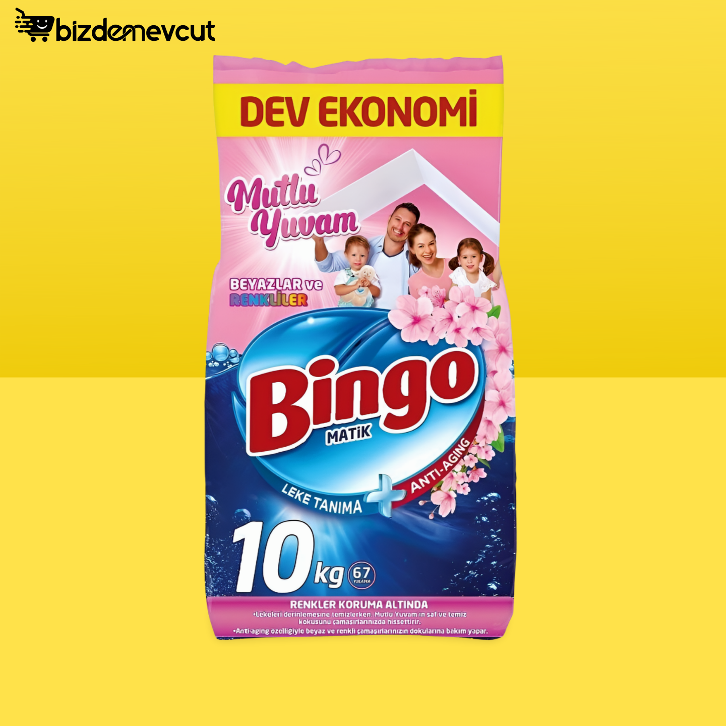 Bingo Matik Mutlu Yuvam Renkliler ve Beyazlar 10 Kg