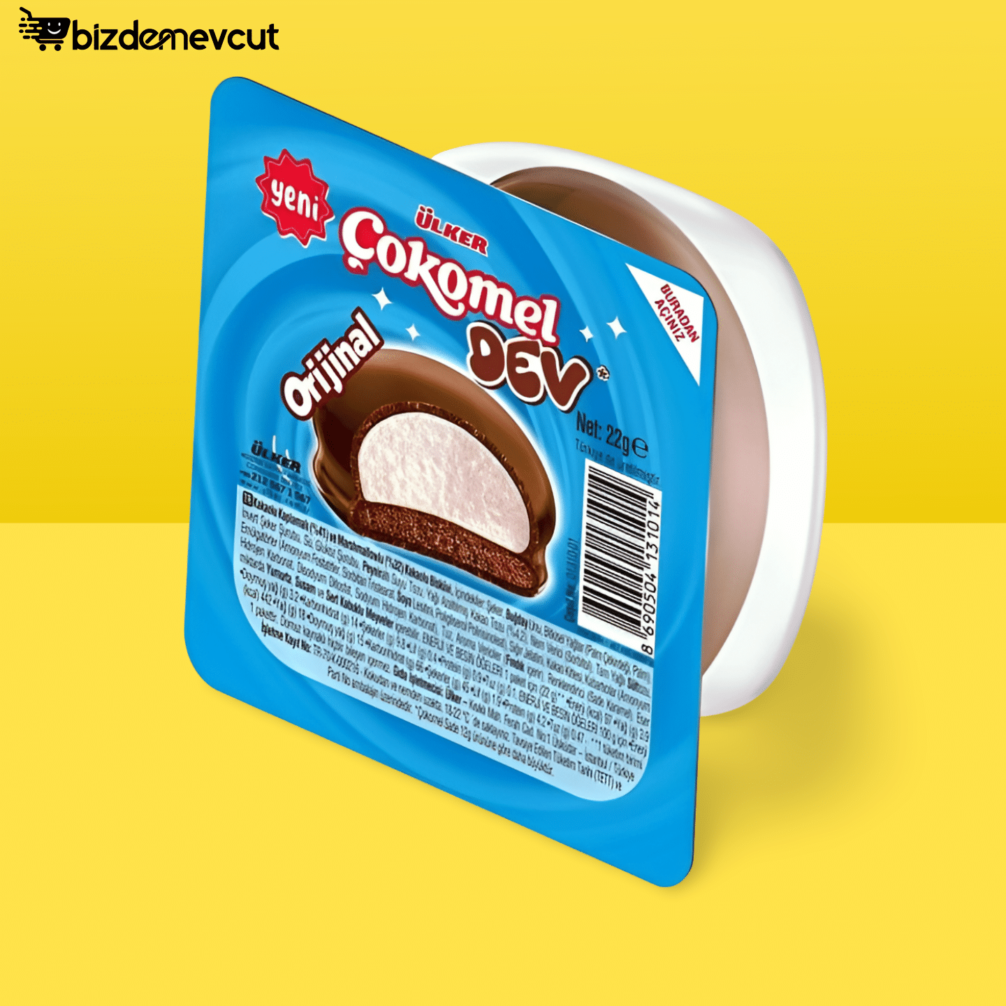 Ülker Çokomel Dev Marshmallow Bisküvi Sade 22 Gr