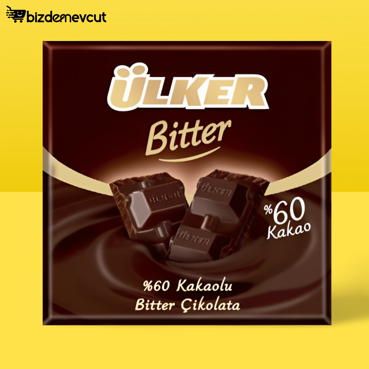 Ülker Bitter Kare Çikolata 60 Gr