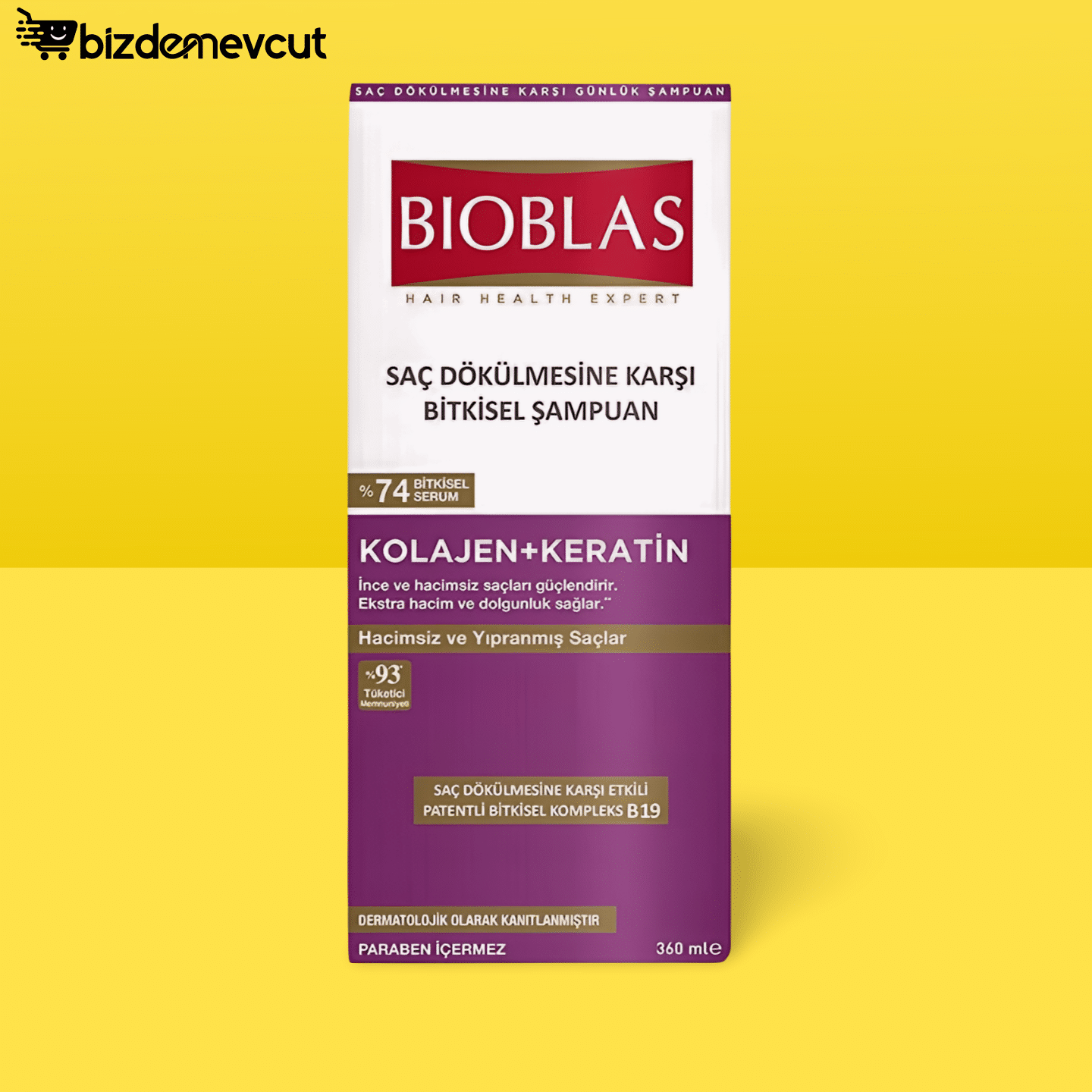 Bioblas Kolajen + Keratin Saç Dökülmesine Karşı Şampuan 360 Ml