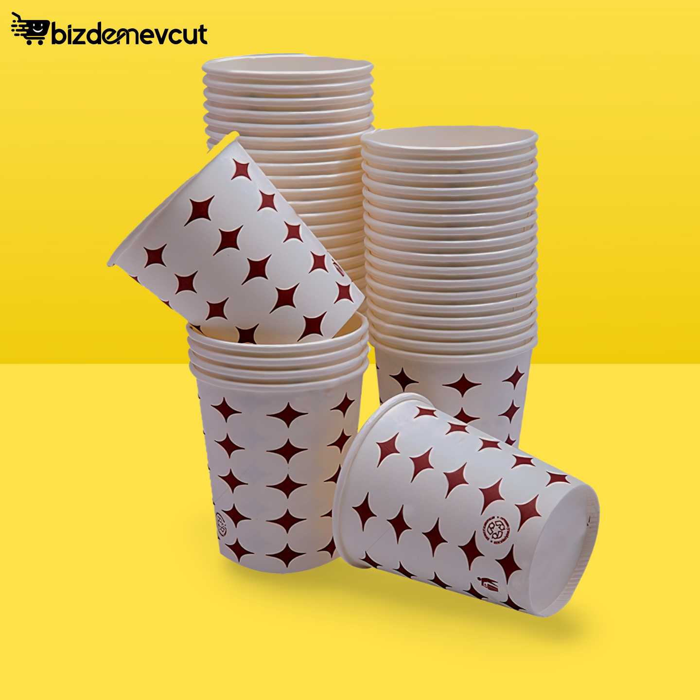 Karton Bardak Desenli 7 Oz 100'lü Paket