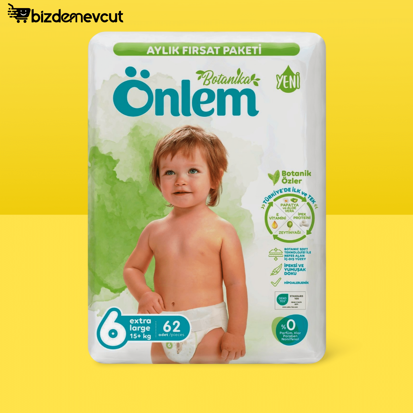 Önlem Botanika 6 Numara Extra Large 62'li Bebek Bezi