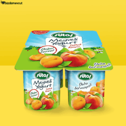 ütaş Şeftali ve Kayısılı Meyveli Yoğurt 4 x 115 Gr